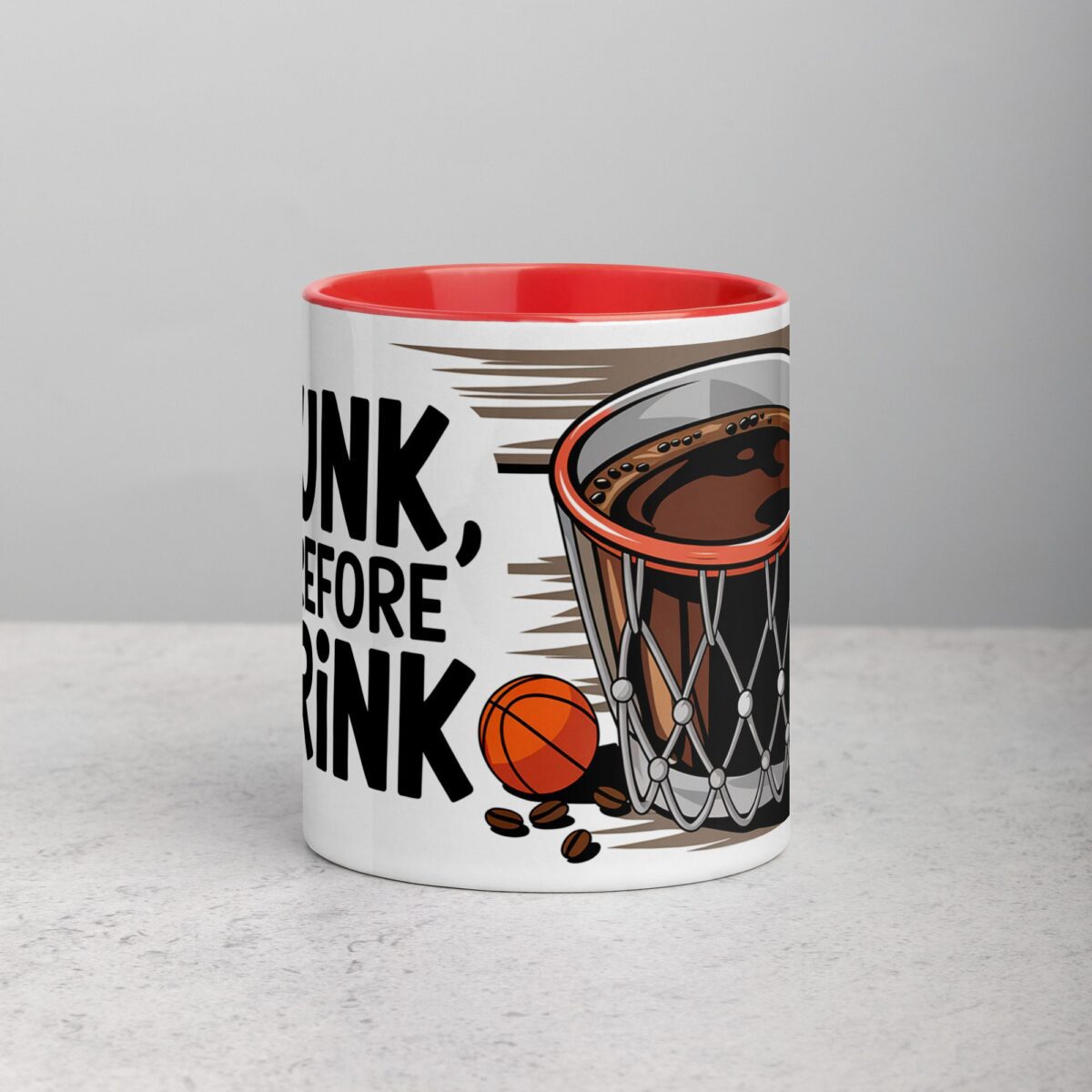 I Dunk, Therefore I Drink Basketball Coffee Mug - Image 7