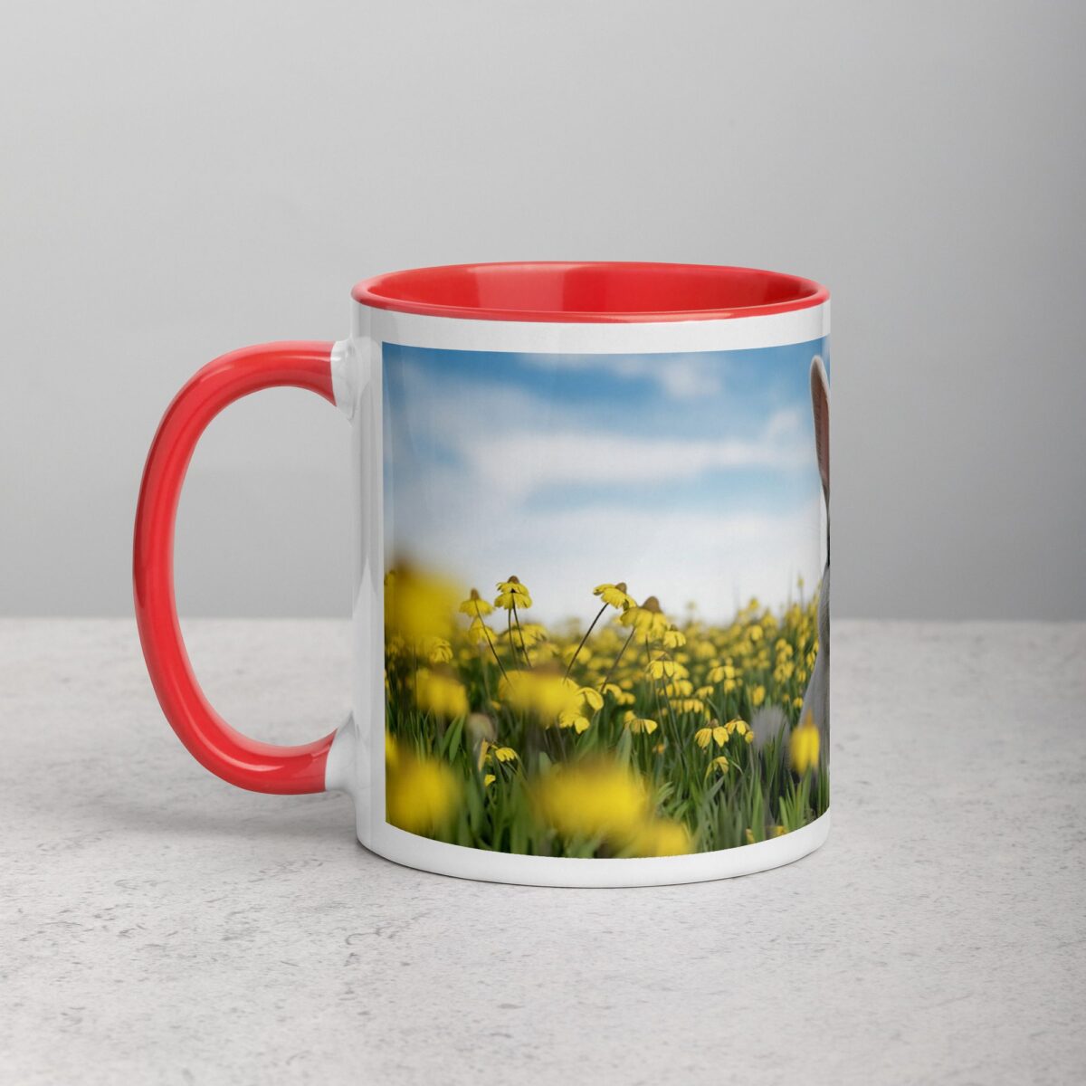 Bunny with Flowers Coffee Mug & Tea Cup - Image 8