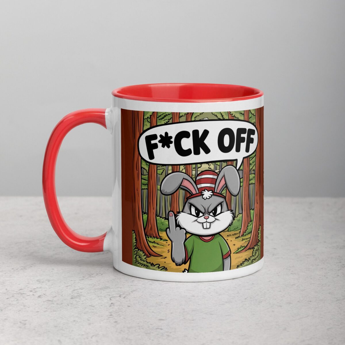 Bunny Rabbit Middle Finger Coffee Mug & Tea Cup - Image 8