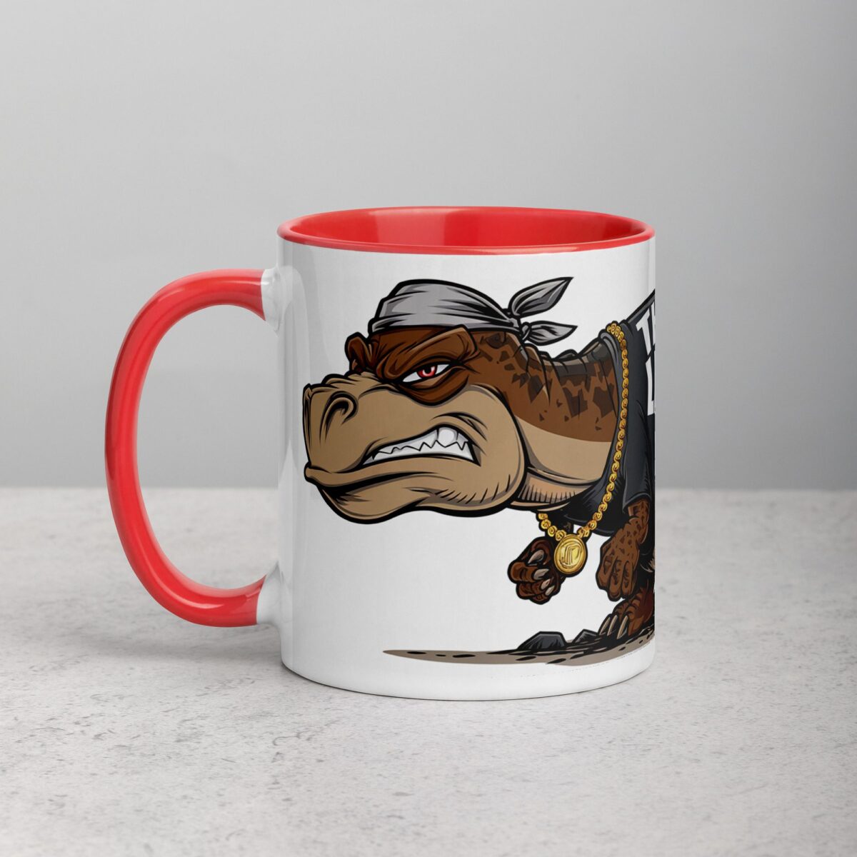 Thug Life Gangster Dinosaur Coffee Mug & Tea Cup - Image 8