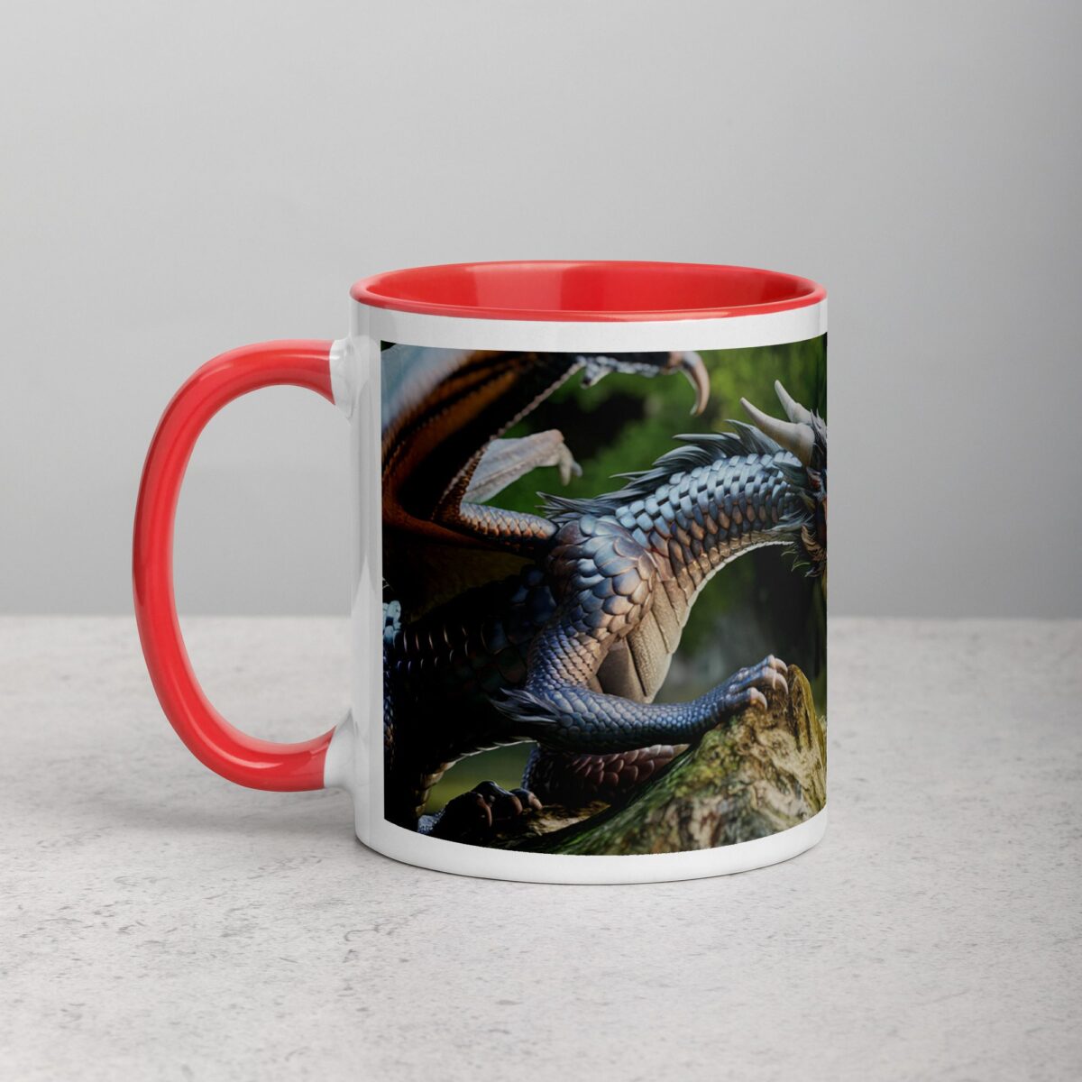Dragon Spitting Fire 3D Coffee Mug & Tea Cup - Image 8