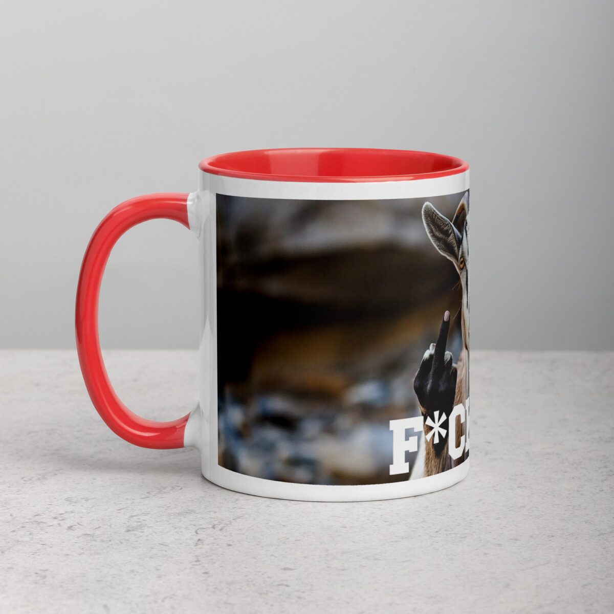Middle Finger Goat Coffee Mug & Tea Cup - Image 8