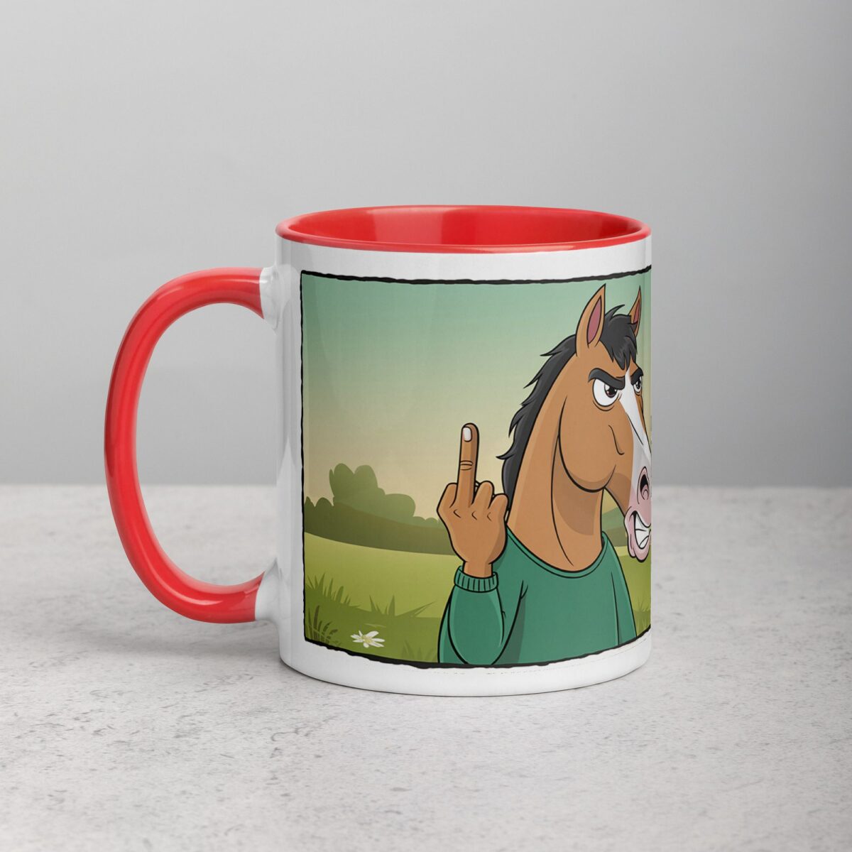 Middle Finger Horse Coffee Mug & Tea Cup - Image 8