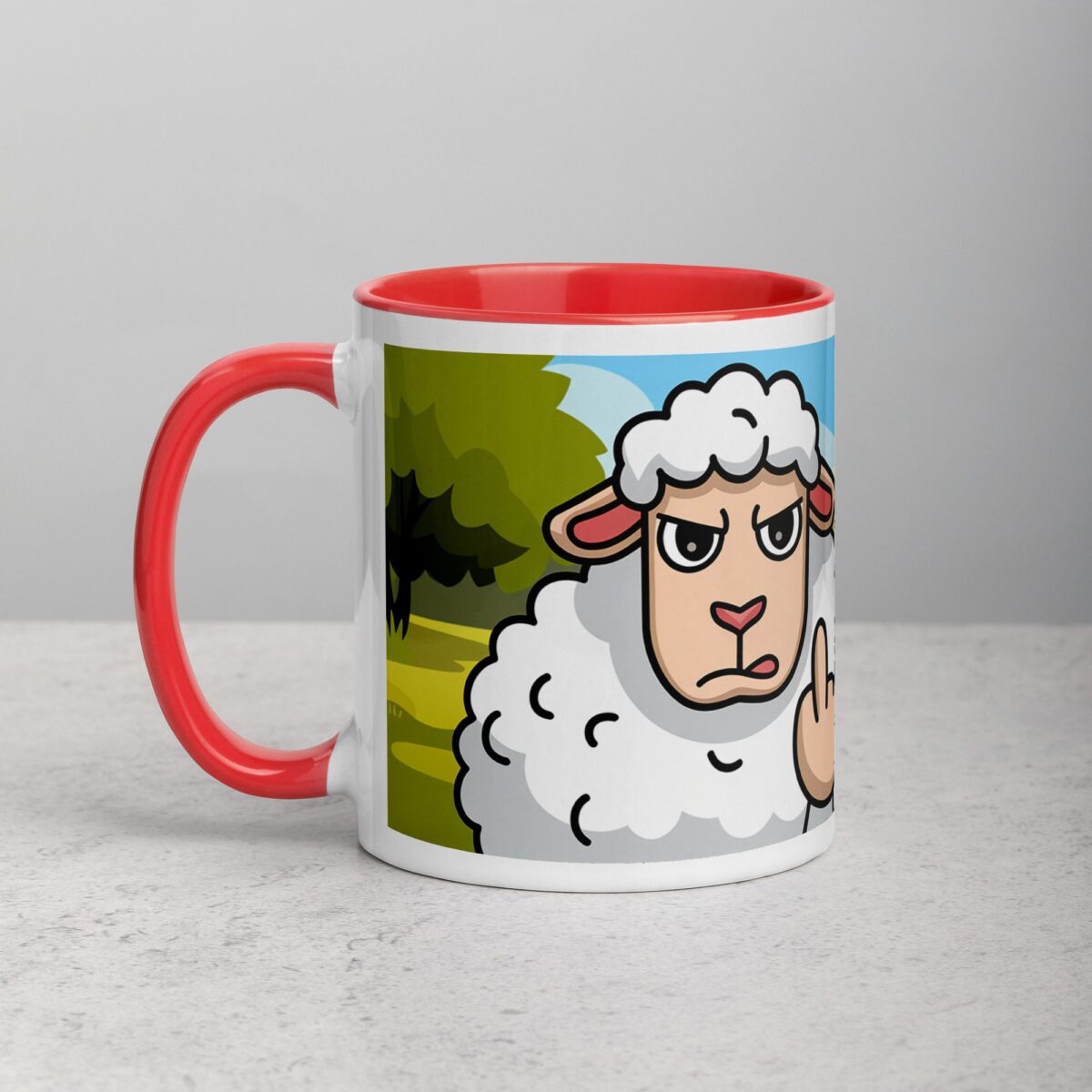 Middle Finger Sheep Coffee Mug & Tea Cup - Image 8