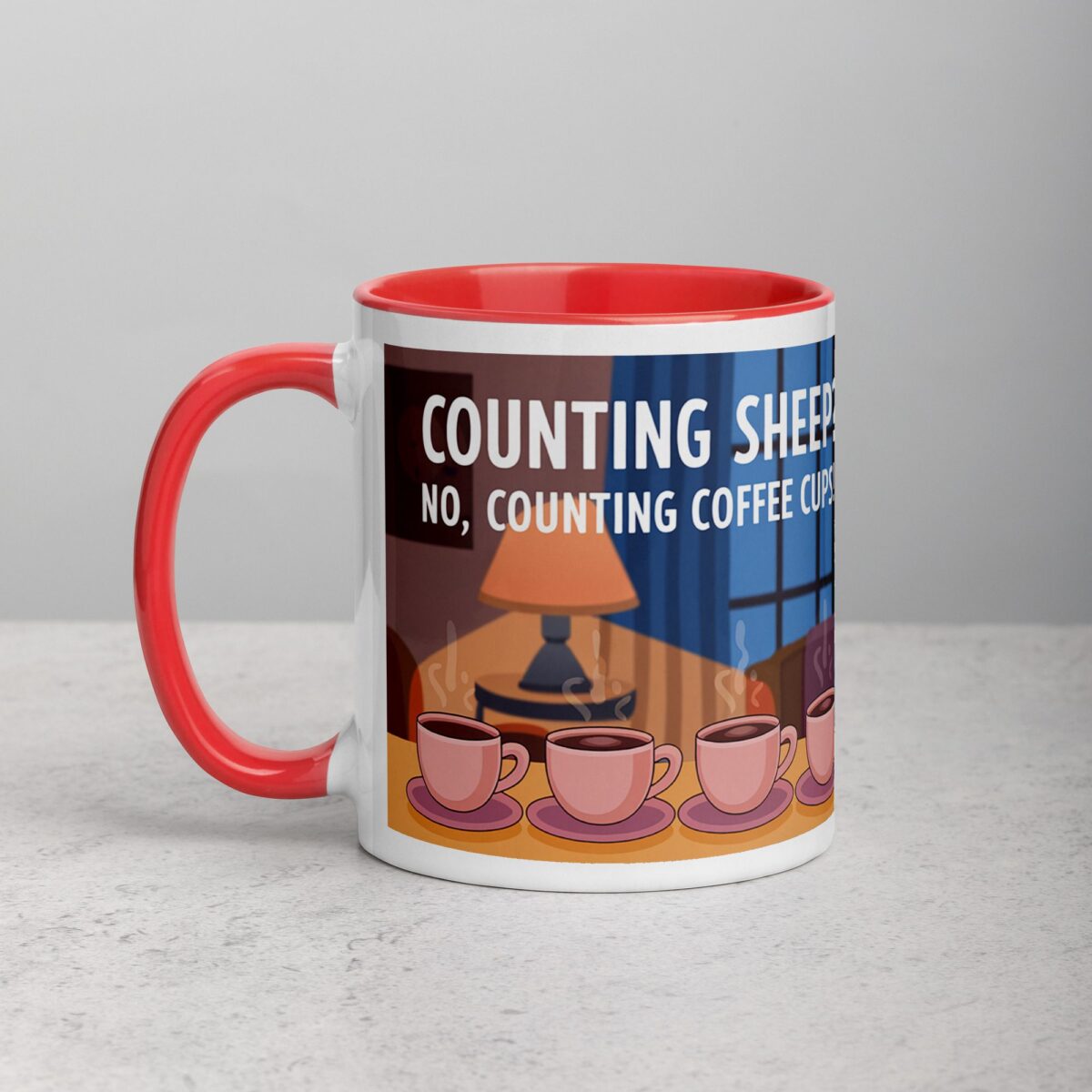 Counting Sheep? No, Counting Coffee Cups Mug - Image 8
