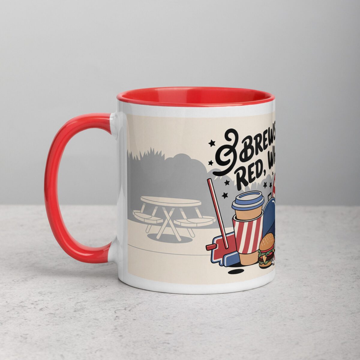 Brews, BBQs, & Red, White, & Blue Coffee Mug - Image 8