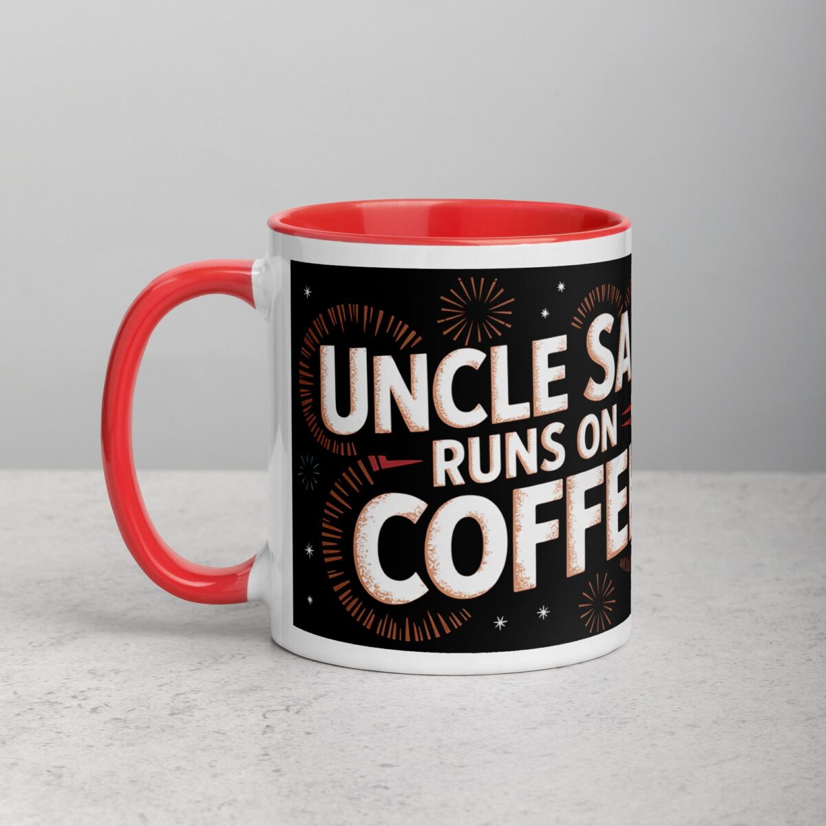 Uncle Sam Runs on Coffee Mug - Image 8
