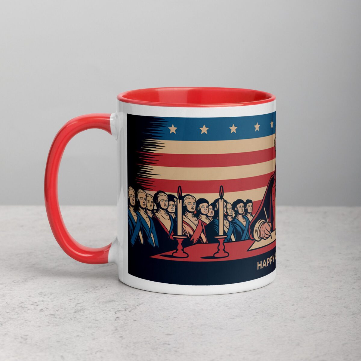Happy 4th of July George Washington Retro Coffee Mug - Image 8