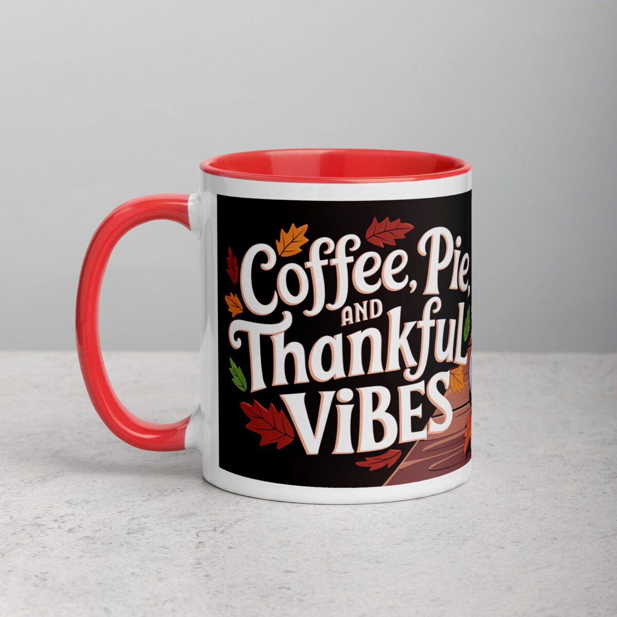 Coffee, Pie, & Thankful Vibes Mug - Image 8