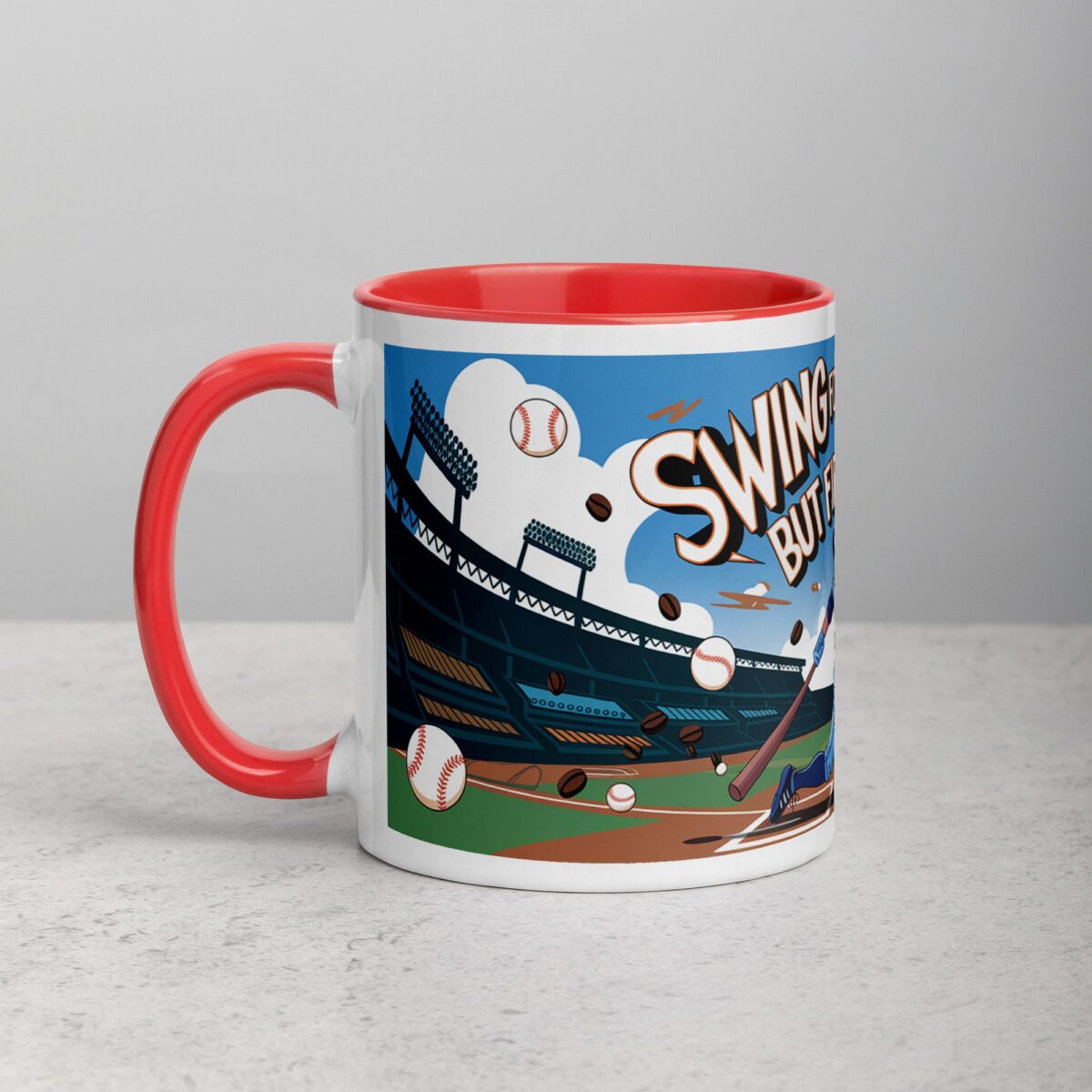 Swing for the Fences, But First Coffee Baseball Mug - Image 8