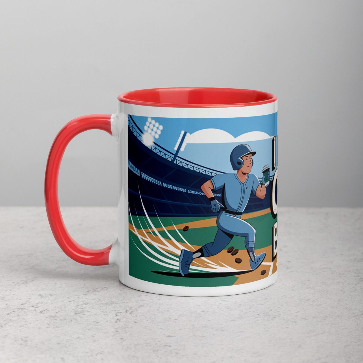 I Run on Coffee & Base Hits Baseball Coffee Mug - Image 8