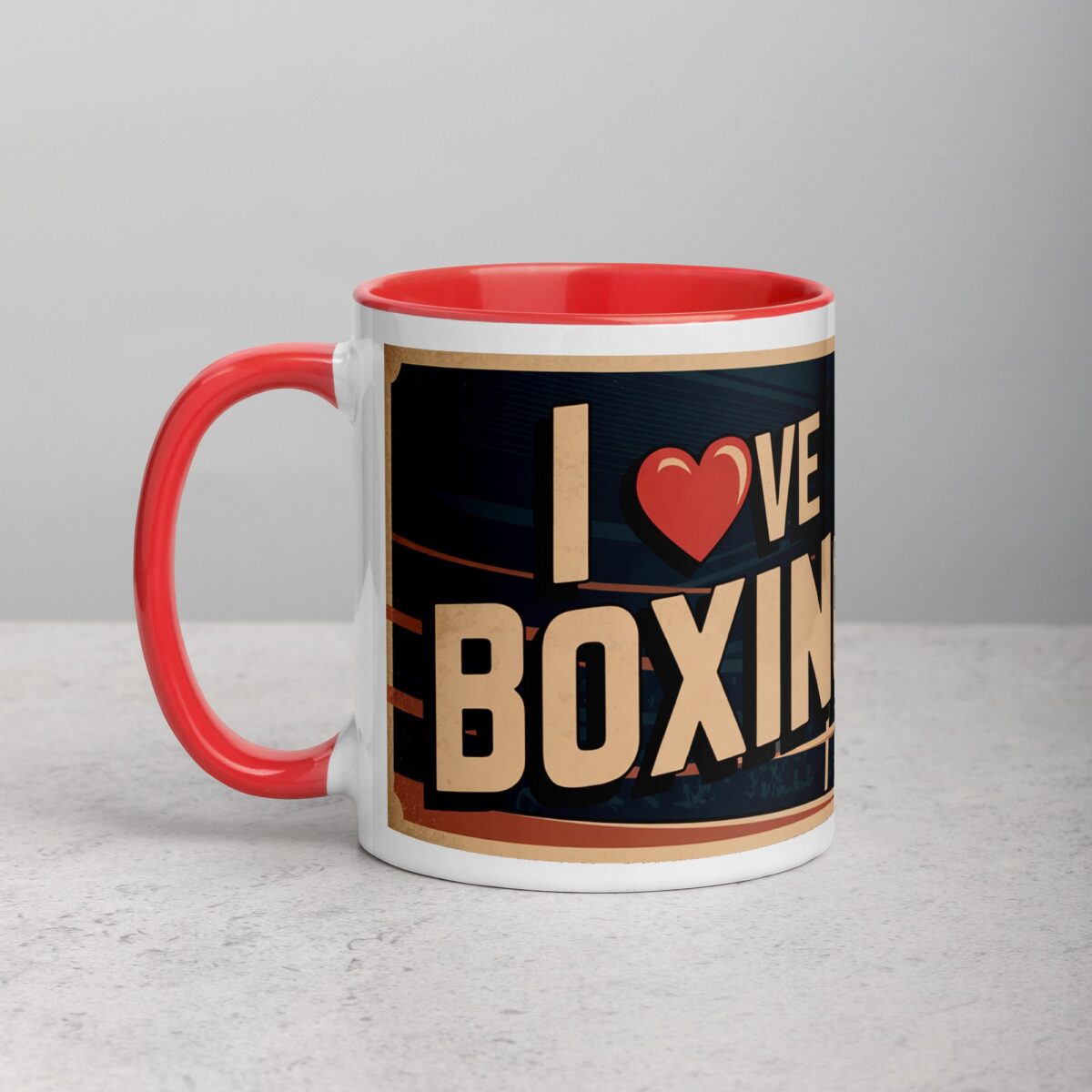 I Love Boxing Retro Coffee Mug & Tea Cup - Image 8