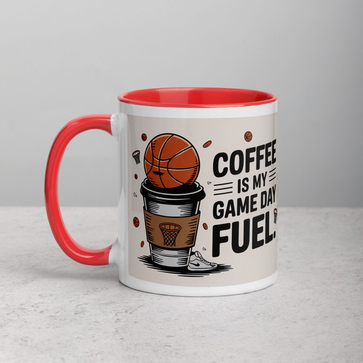 Coffee is My Game Day Fuel Basketball Mug - Image 8