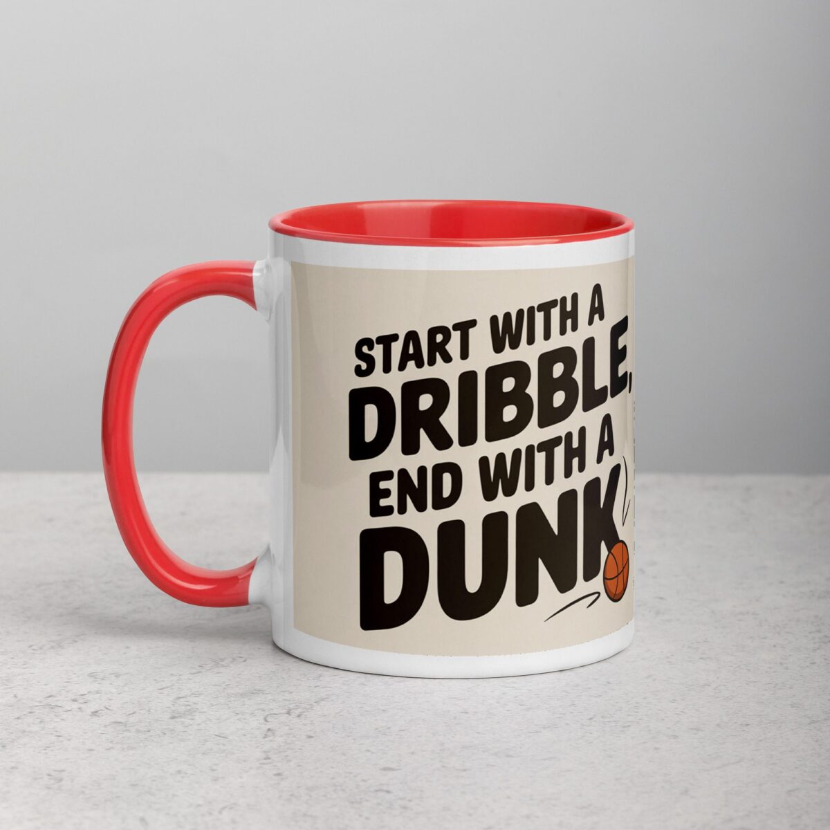 Start with a Dribble, End with a Dunk Basketball Mug - Image 8