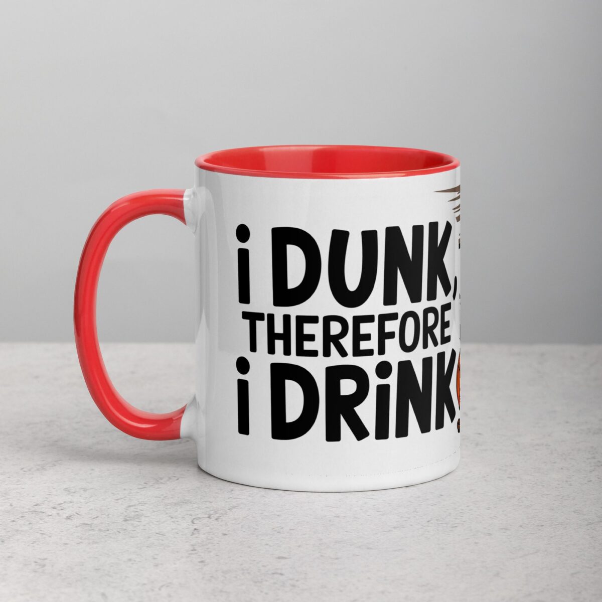 I Dunk, Therefore I Drink Basketball Coffee Mug - Image 8