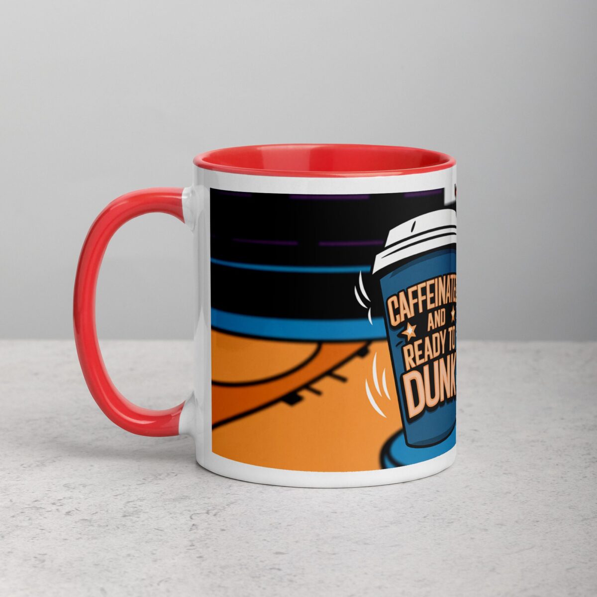 Caffeinated and Ready to Dunk Basketball Mug - Image 8