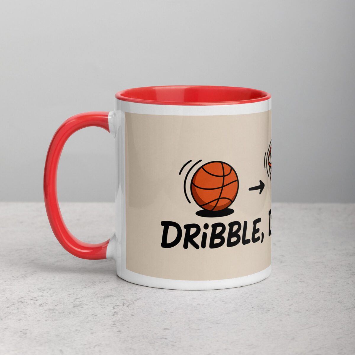 Dribble, Dunk, Drink Basketball Coffee Mug & Tea Cup - Image 8