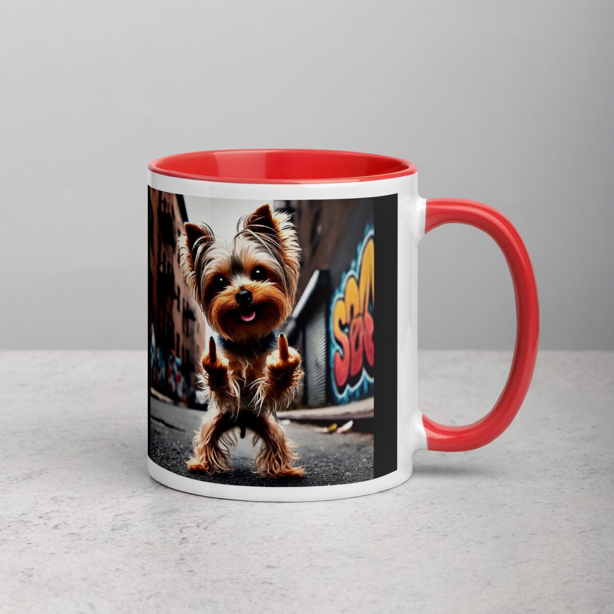 Yorkie Middle Finger Coffee Mug & Tea Cup - Image 9