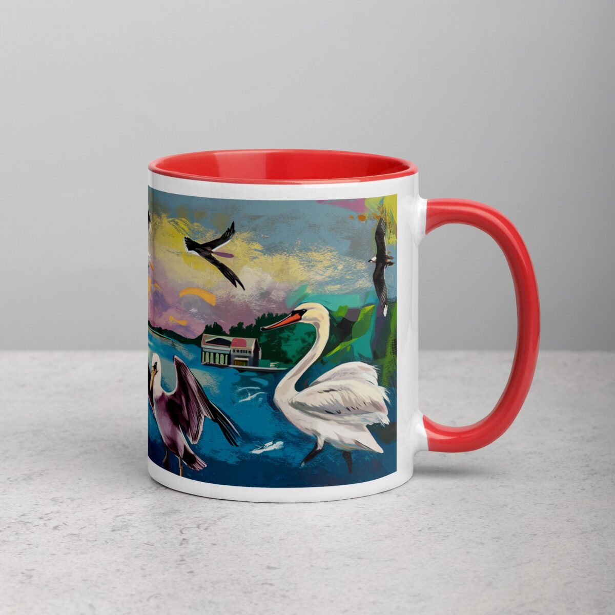Flying Birds Graffiti Style Coffee Mugs & Tea Cup - Image 9