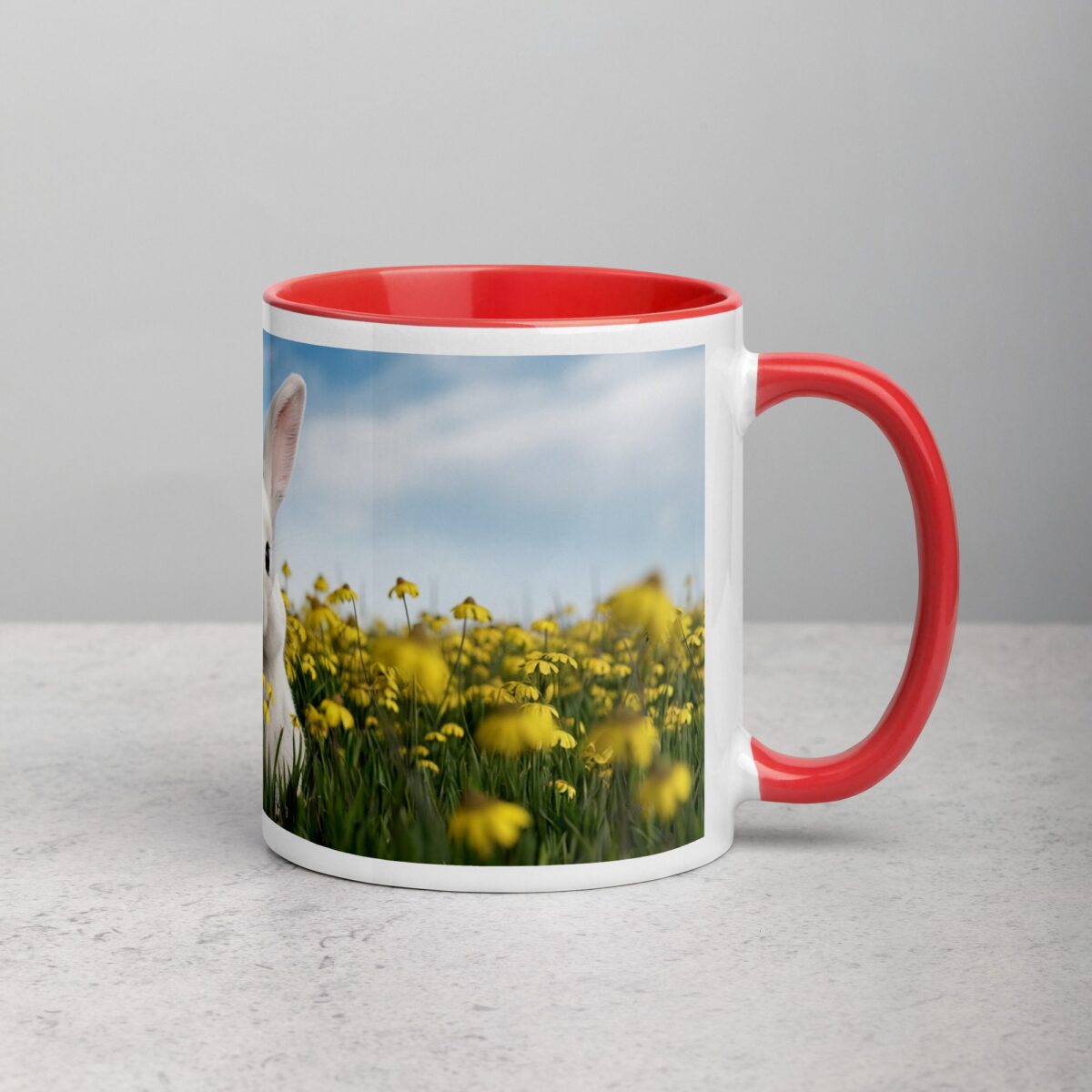 Bunny with Flowers Coffee Mug & Tea Cup - Image 9