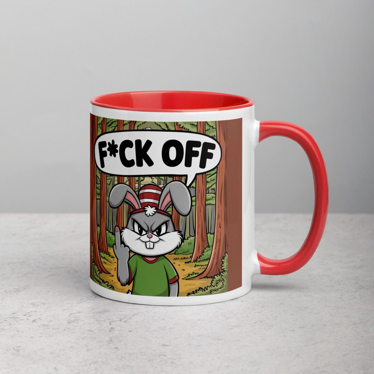 Bunny Rabbit Middle Finger Coffee Mug & Tea Cup - Image 9