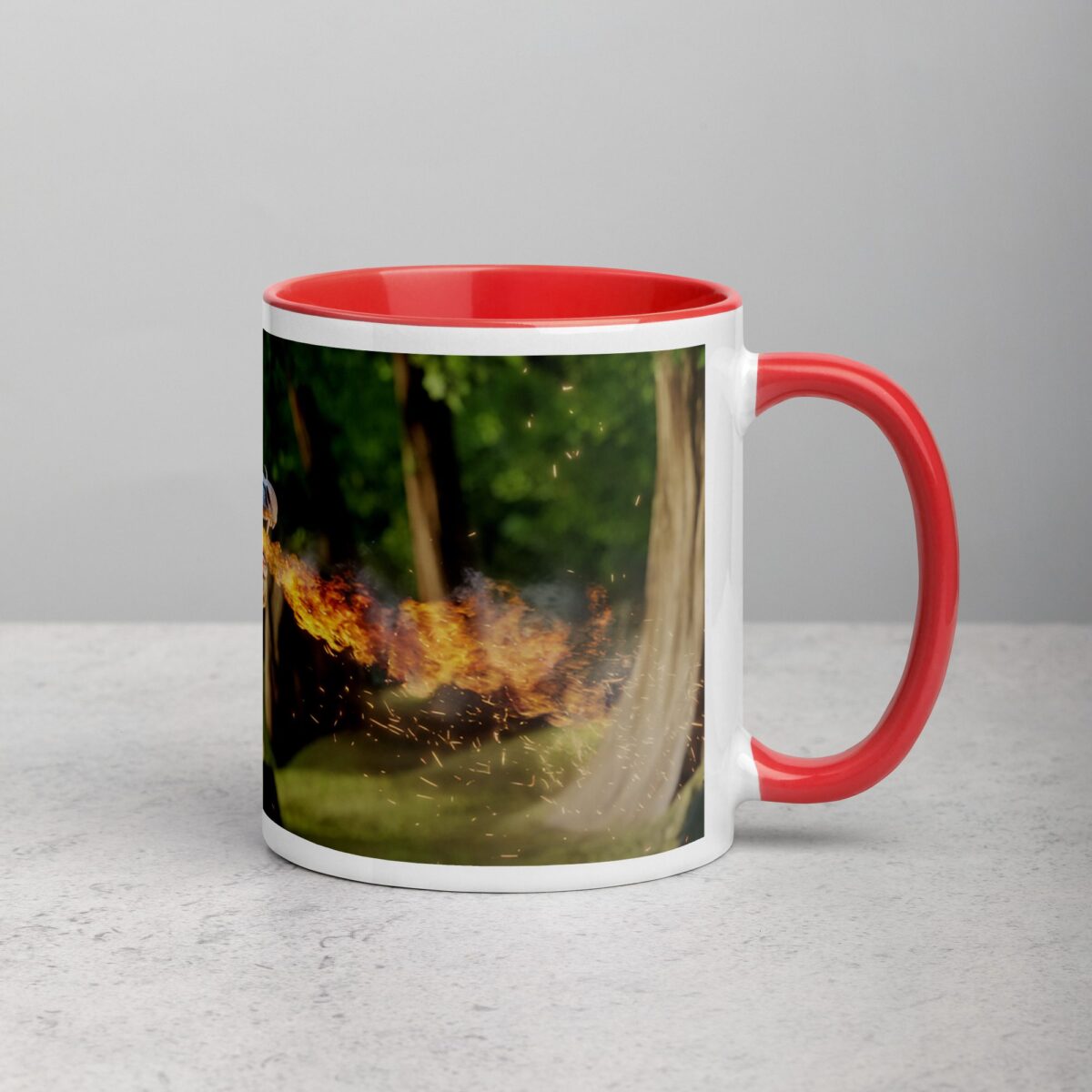 Dragon Spitting Fire 3D Coffee Mug & Tea Cup - Image 9