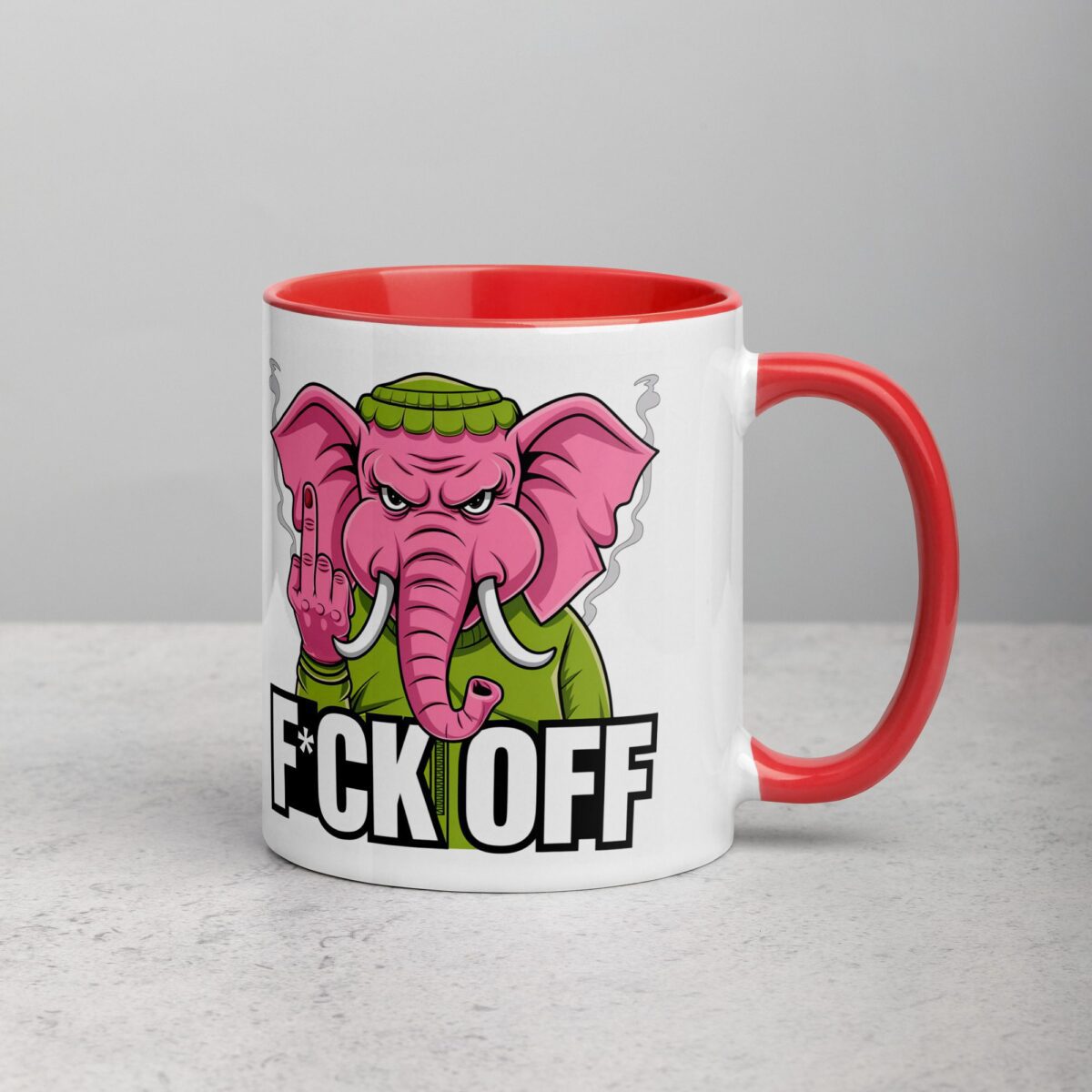 Elephant Middle Finger Coffee Mug & Tea Cup - Image 9