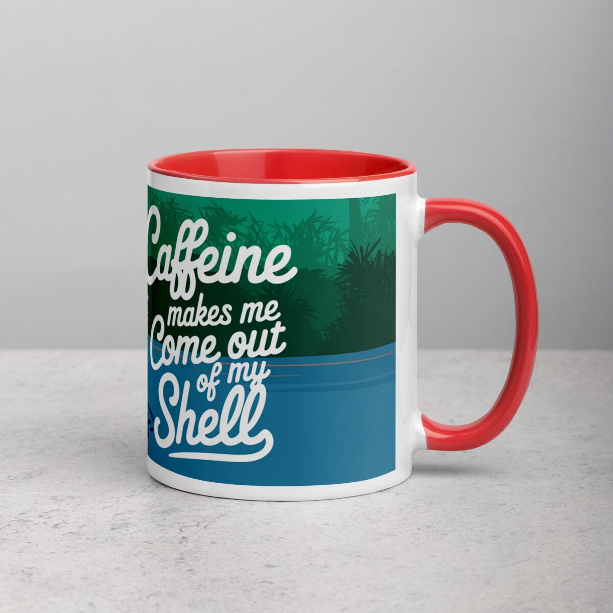 Caffeine Makes Me Come Out of My Shell Turtle Mug - Image 9