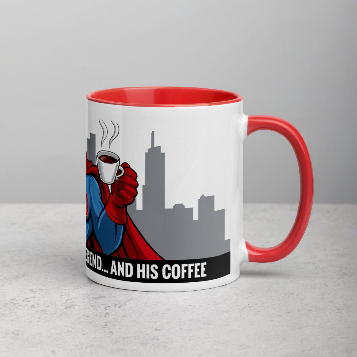 The Man, The Myth, The Legend... and His Coffee Dad Superhero Mug - Image 9