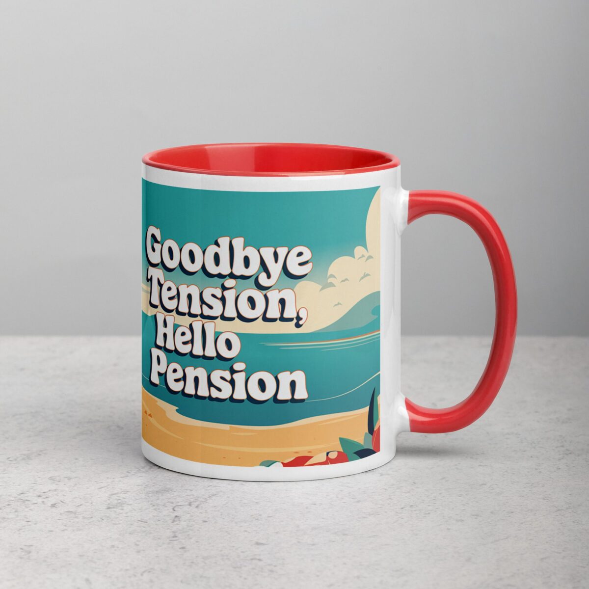 Goodbye Tension, Hello Pension Retirement Coffee Mug - Image 9
