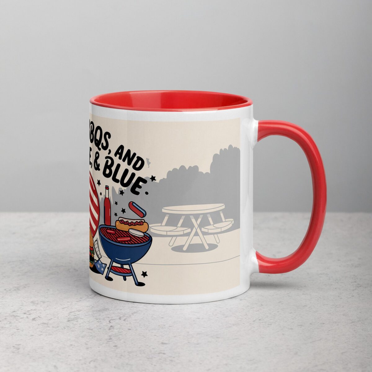 Brews, BBQs, & Red, White, & Blue Coffee Mug - Image 9