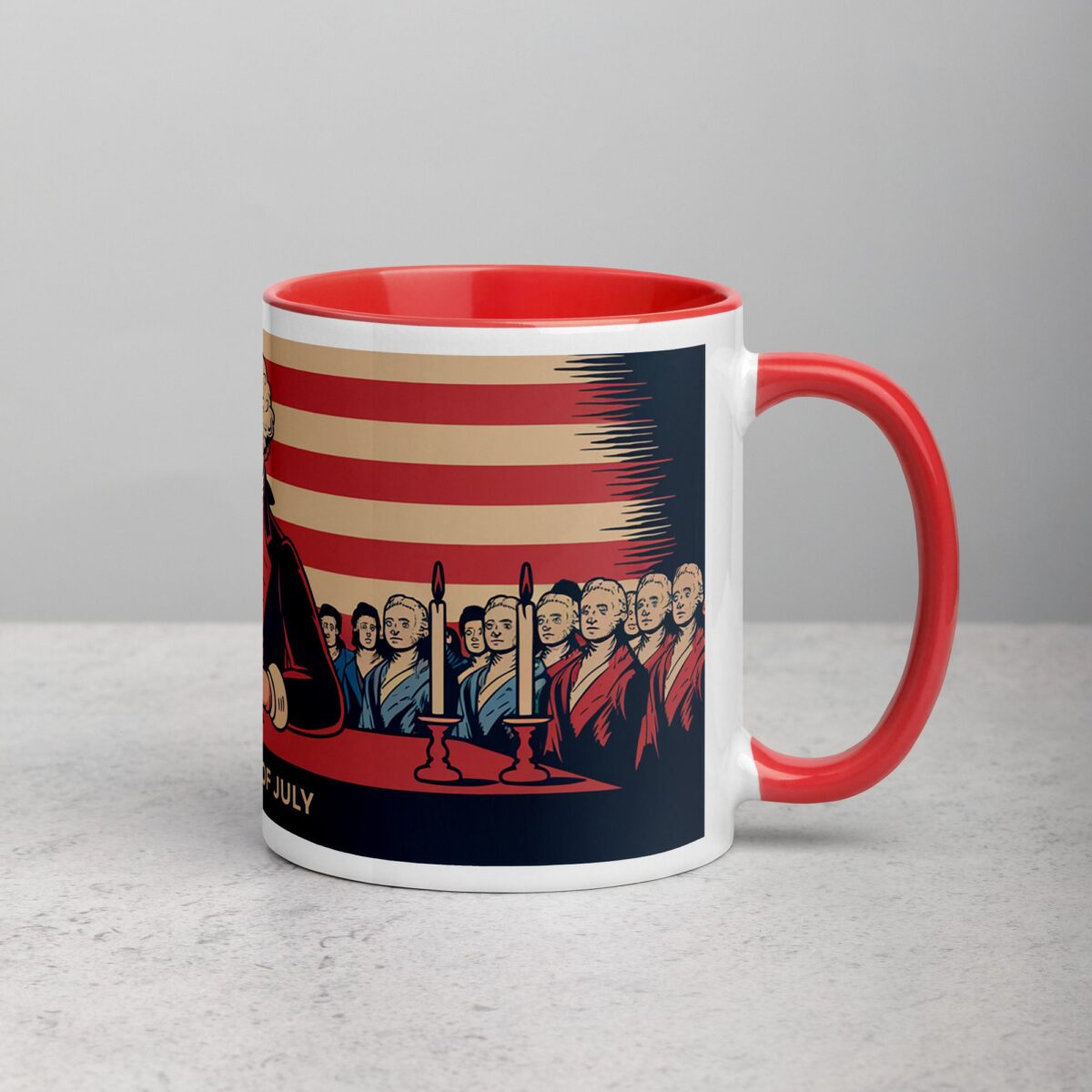Happy 4th of July George Washington Retro Coffee Mug - Image 9