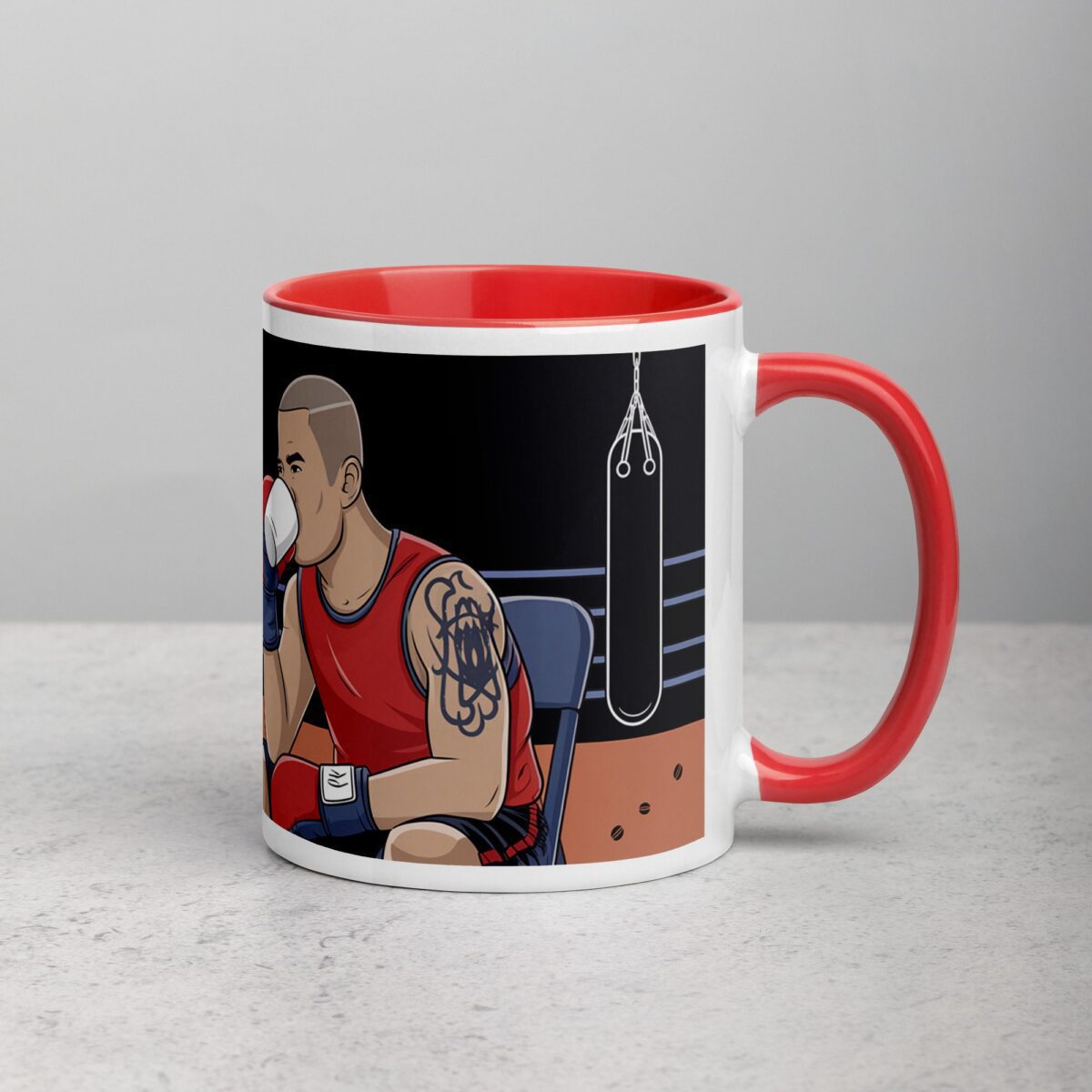 Coffee Hits Harder Than My Opponent Boxing Mug - Image 9