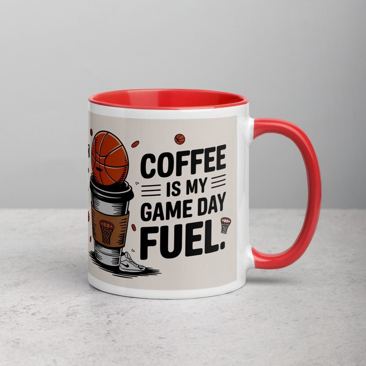 Coffee is My Game Day Fuel Basketball Mug - Image 9