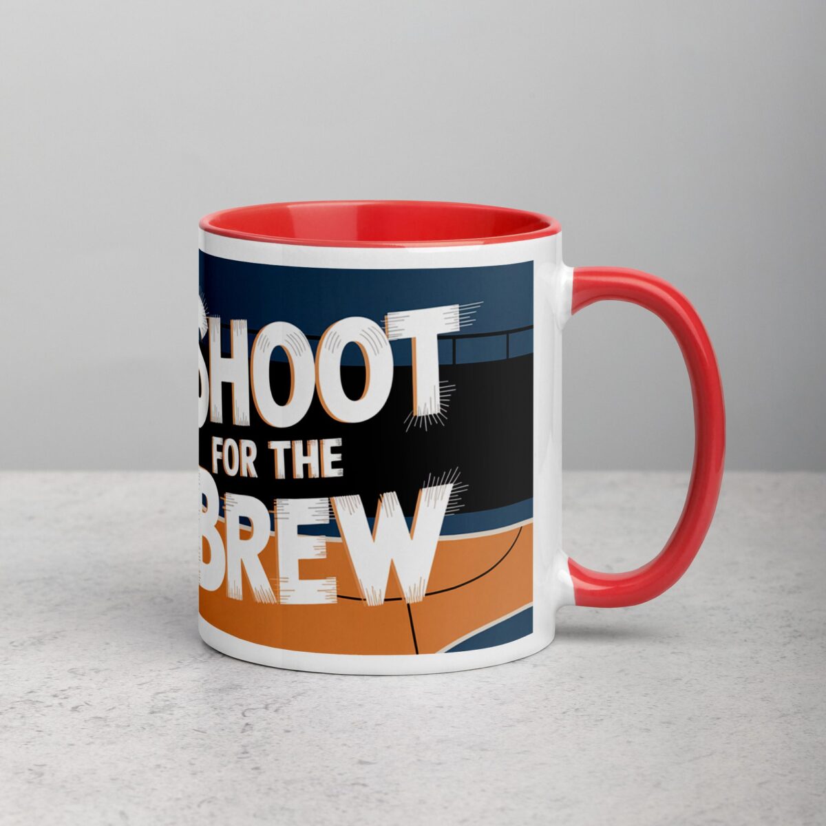 Shoot for the Brew Basketball Coffee Mug - Image 9