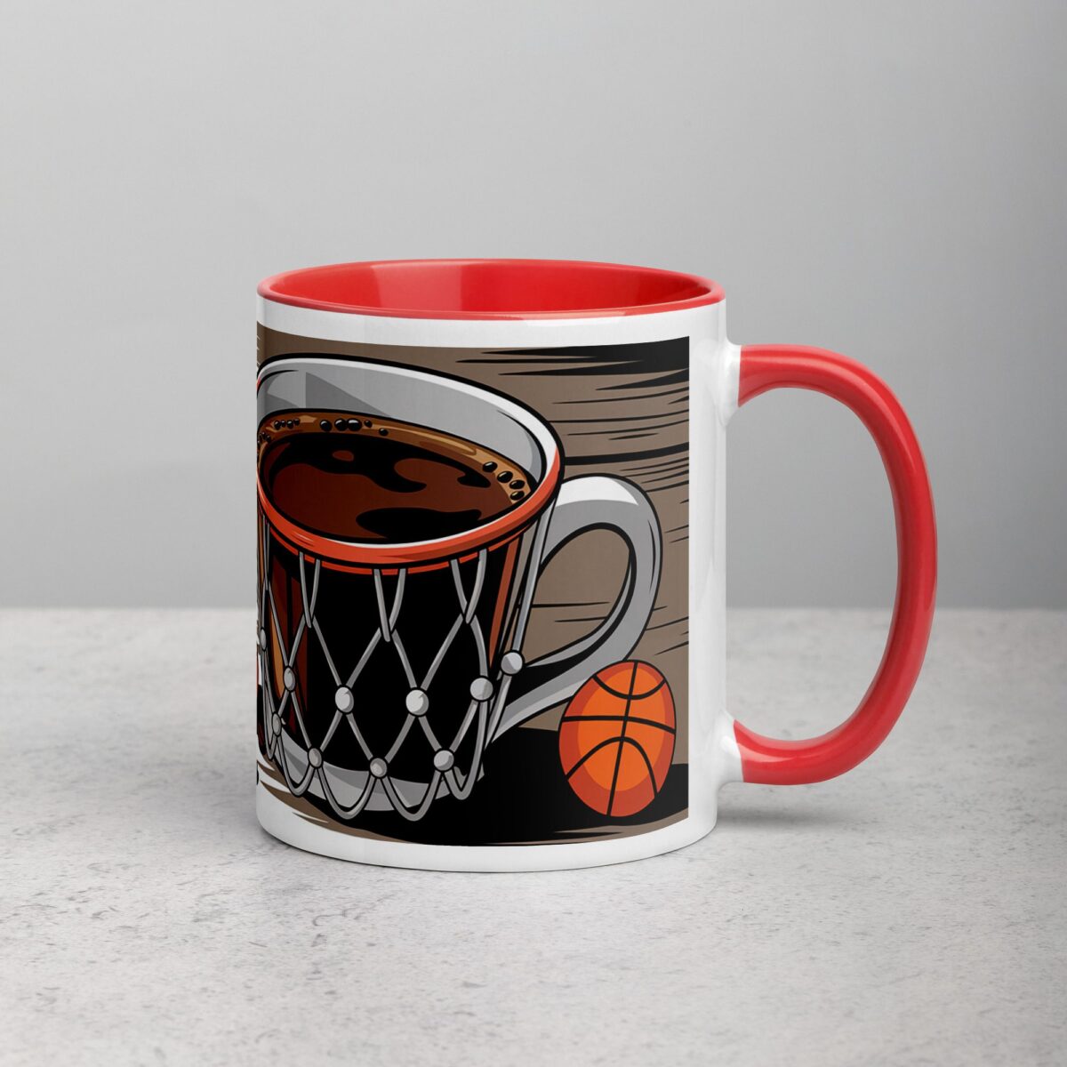 I Dunk, Therefore I Drink Basketball Coffee Mug - Image 9