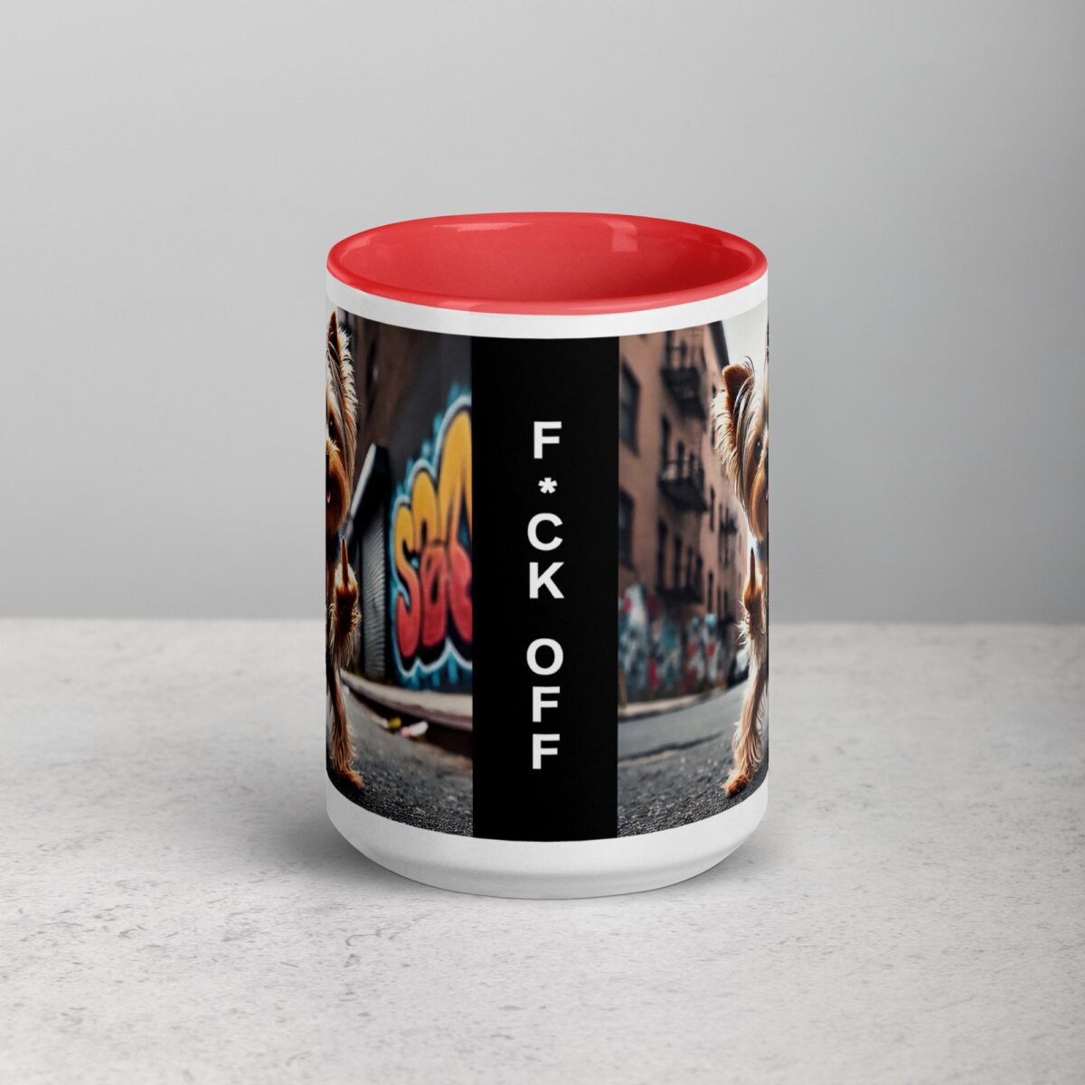 Yorkie Middle Finger Coffee Mug & Tea Cup - Image 10