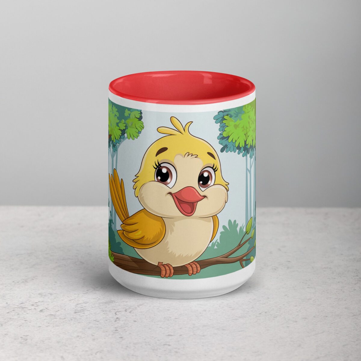 Cute Bird in Forest Coffee Mug & Tea Cup - Image 10