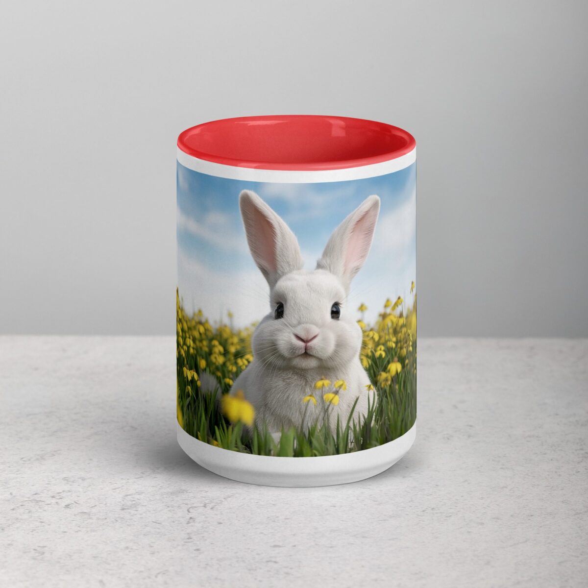 Bunny with Flowers Coffee Mug & Tea Cup - Image 10