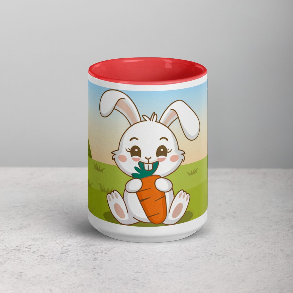 Bunny Rabbit Eating Carrot Coffee Mug & Tea Cup - Image 10