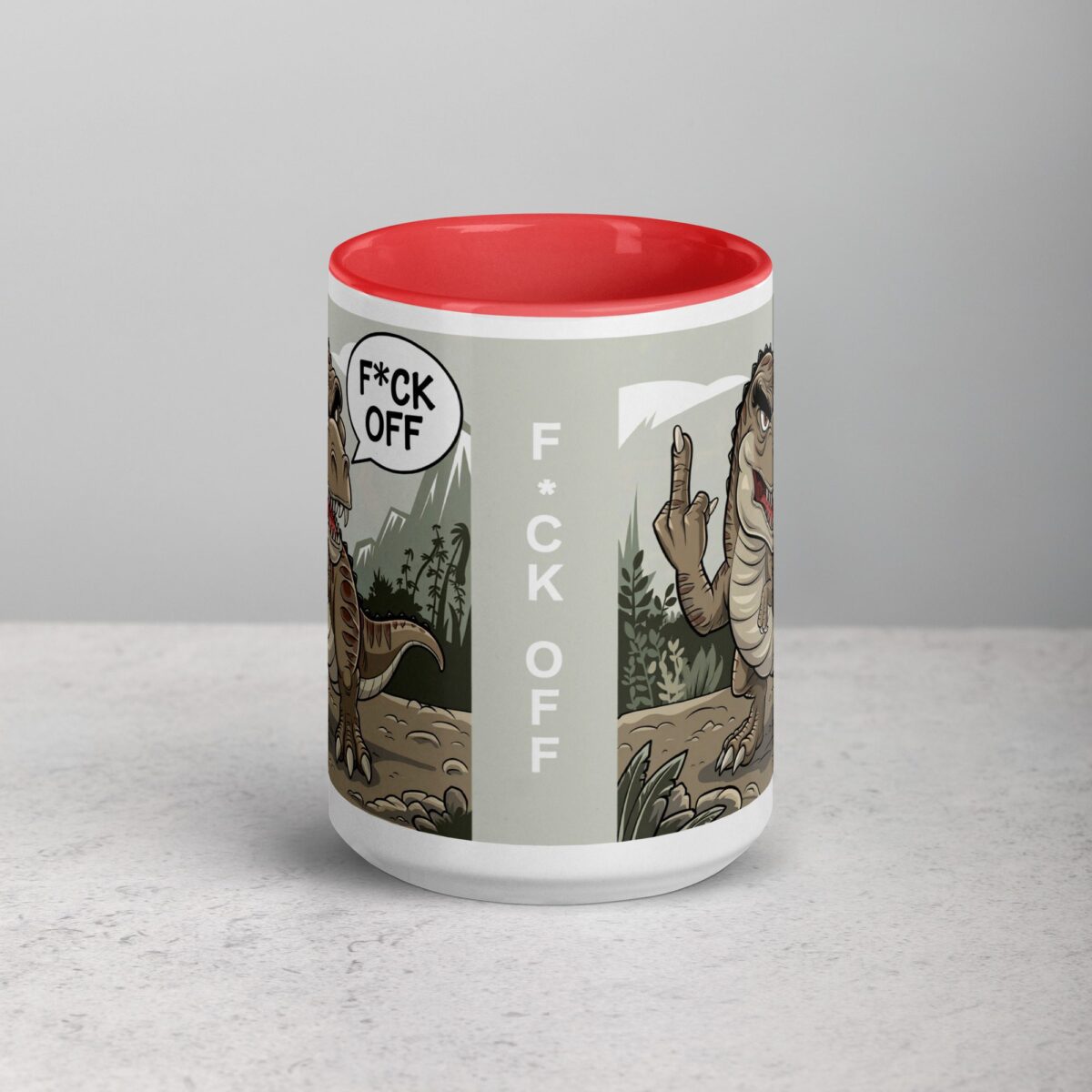 Middle Finger Dinosaur Coffee Mug & Tea Cup - Image 10