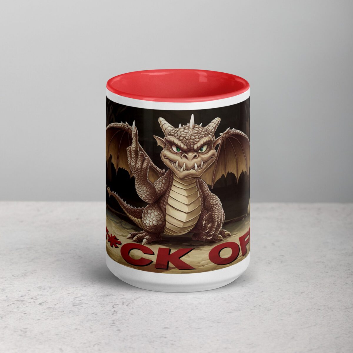 Middle Finger Dragon Coffee Mug & Tea Cup - Image 10