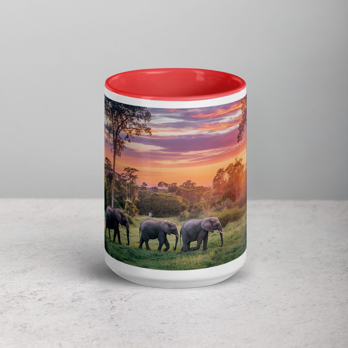 Elephant Jungle Sunset Coffee Mug & Tea Cup - Image 10