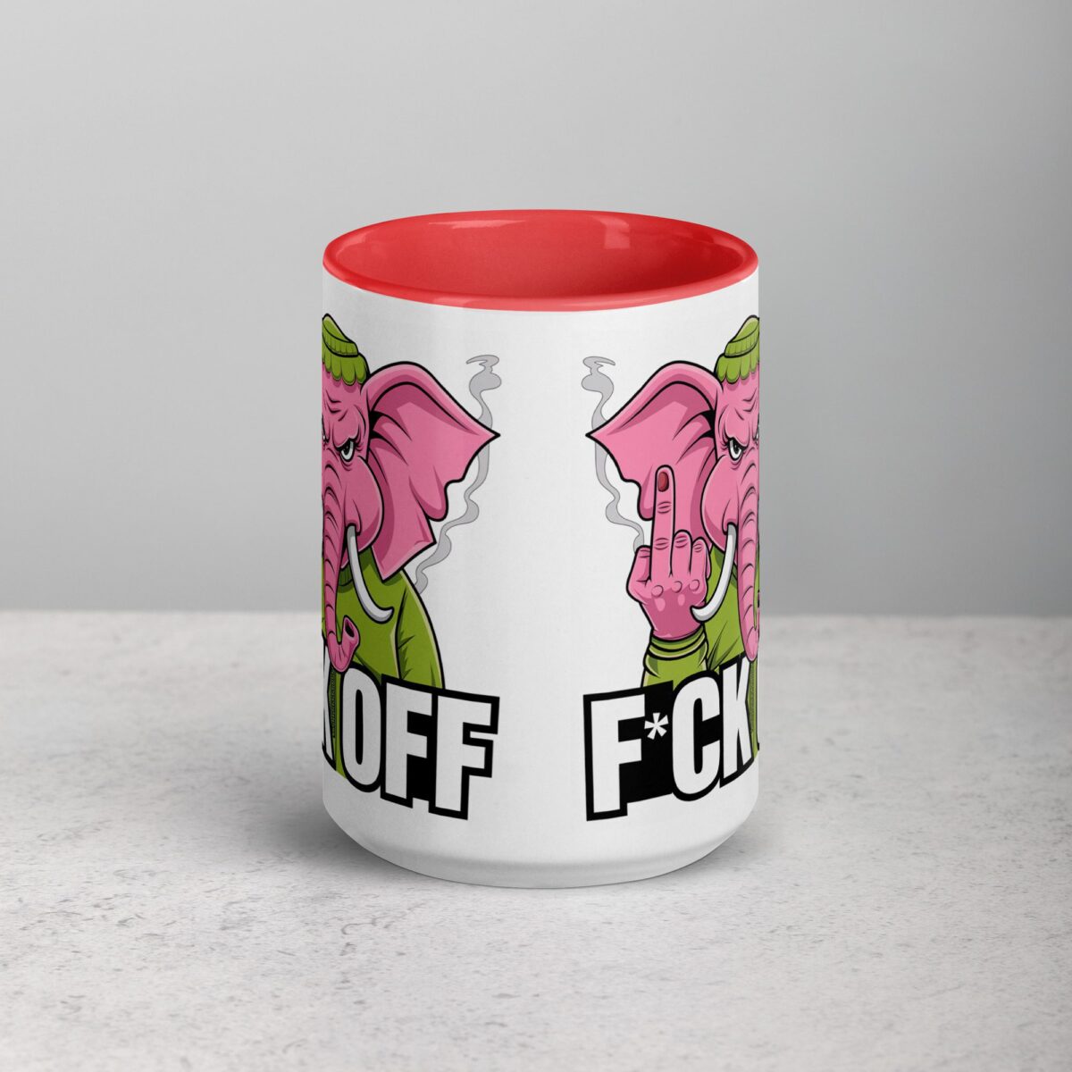 Elephant Middle Finger Coffee Mug & Tea Cup - Image 10