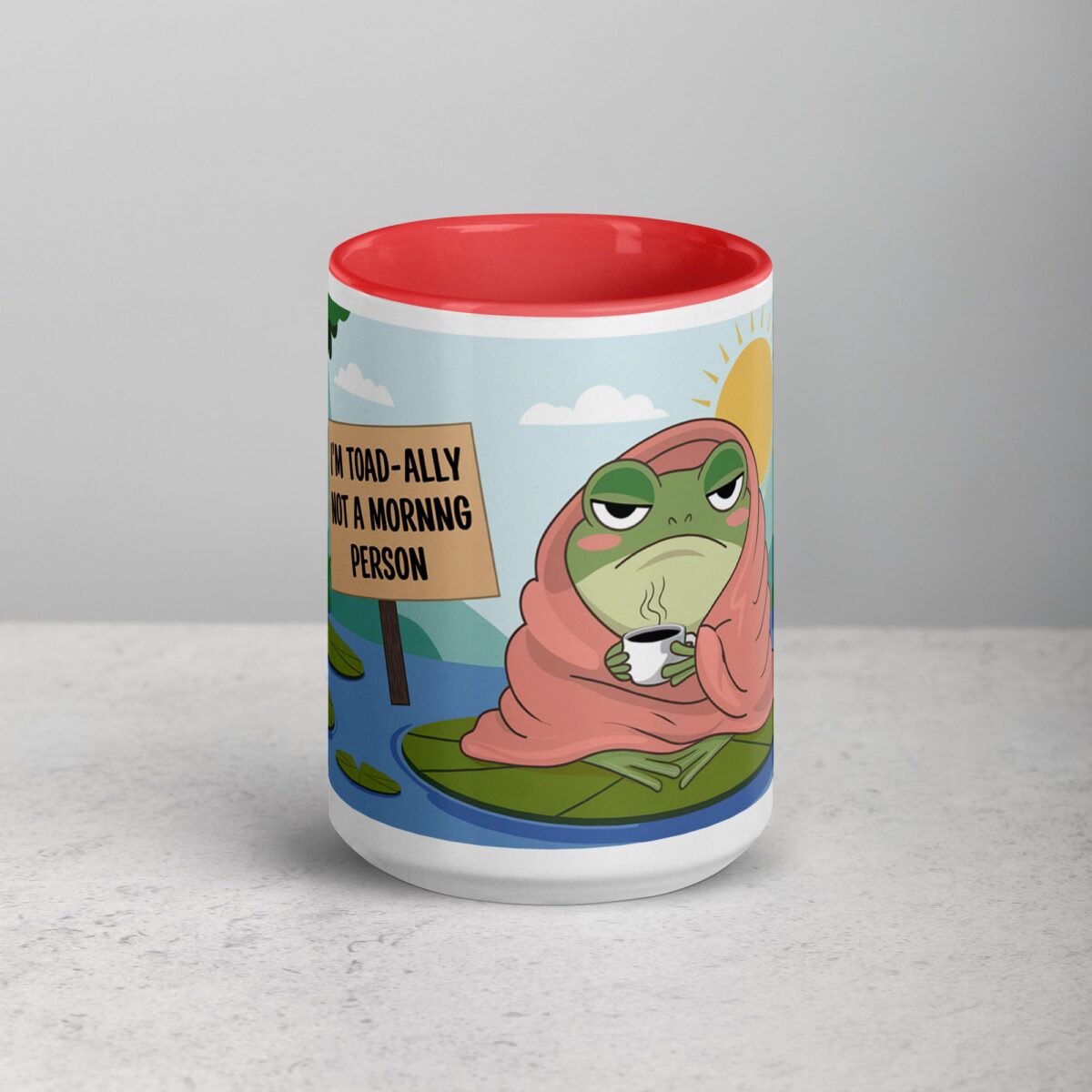 I’m Toad-ally Not a Morning Person Coffee Mug & Tea Cup - Image 10