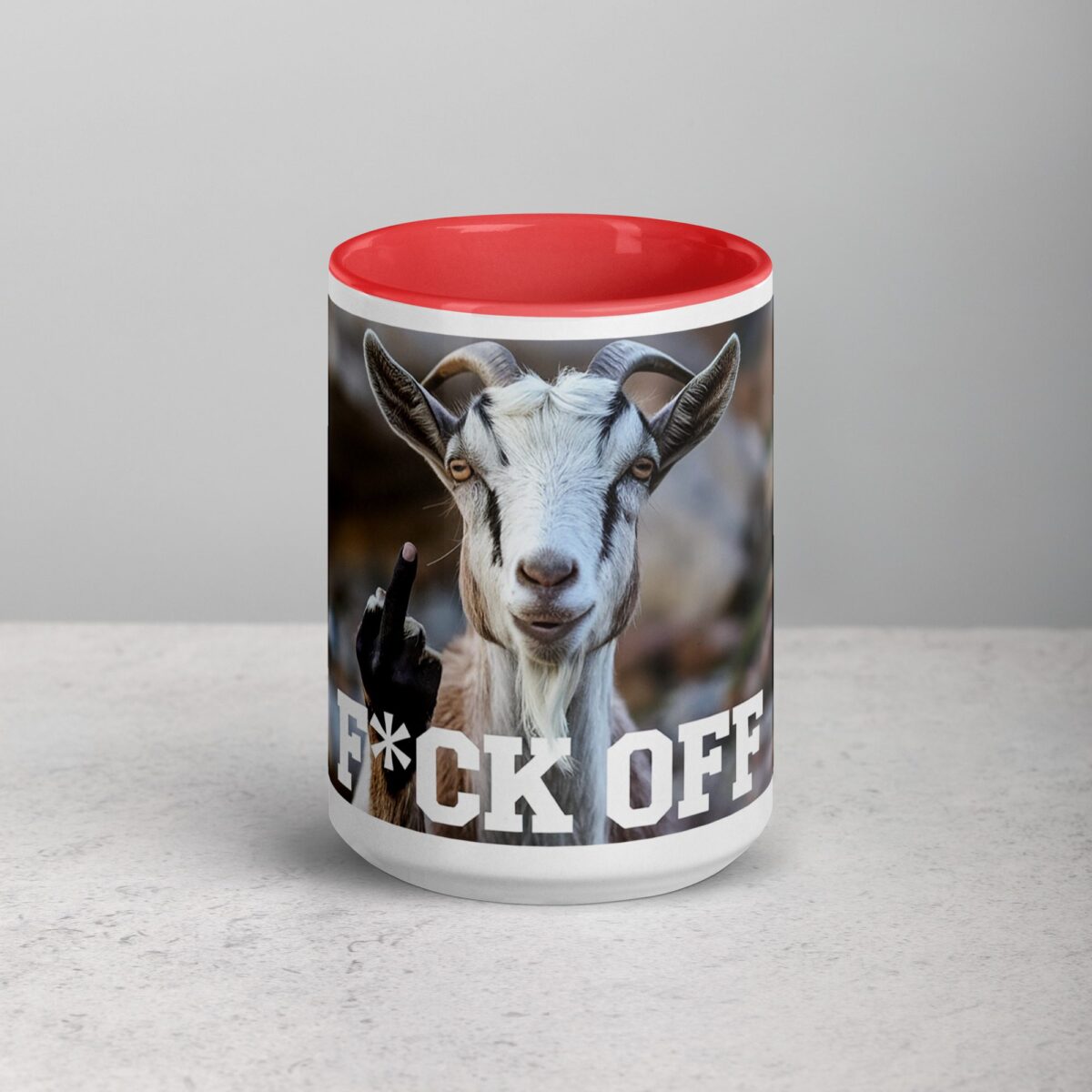 Middle Finger Goat Coffee Mug & Tea Cup - Image 10