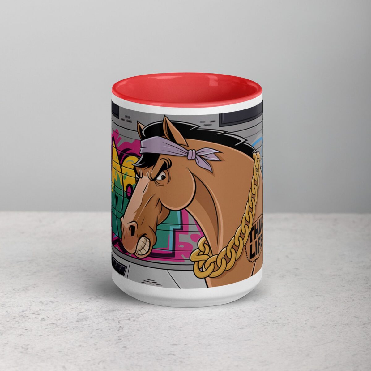 Thug Life Gangster Horse Coffee Mug & Tea Cup - Image 10
