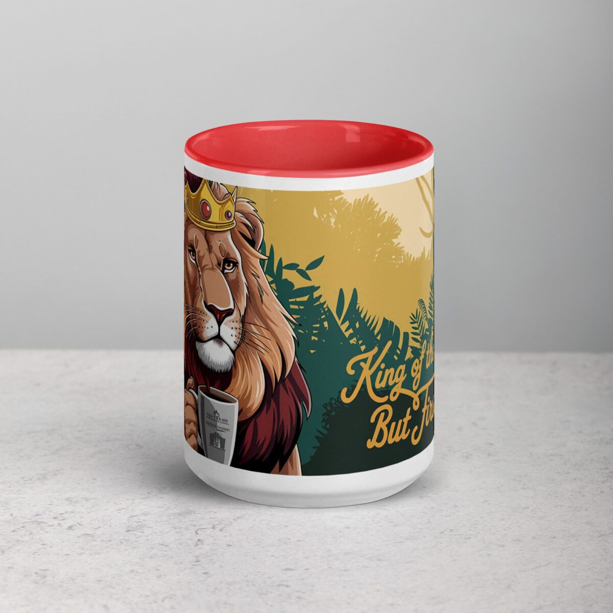 King of the Jungle But Coffee First Lion Mug - Image 10