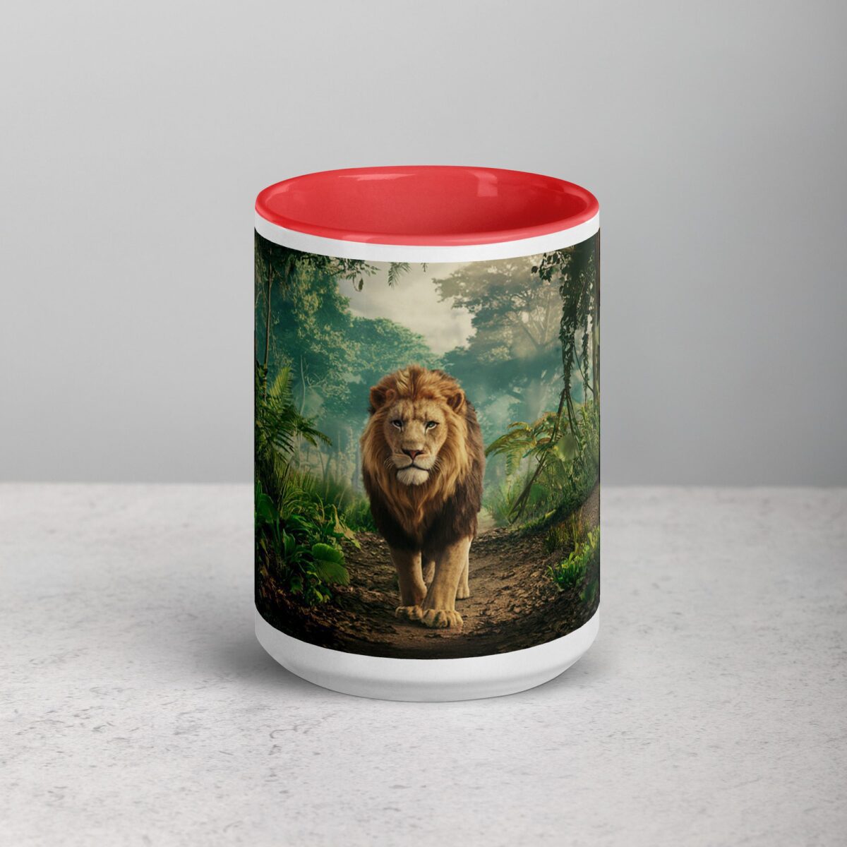 Majestic Lion Walking Through Jungle Mug - Image 10