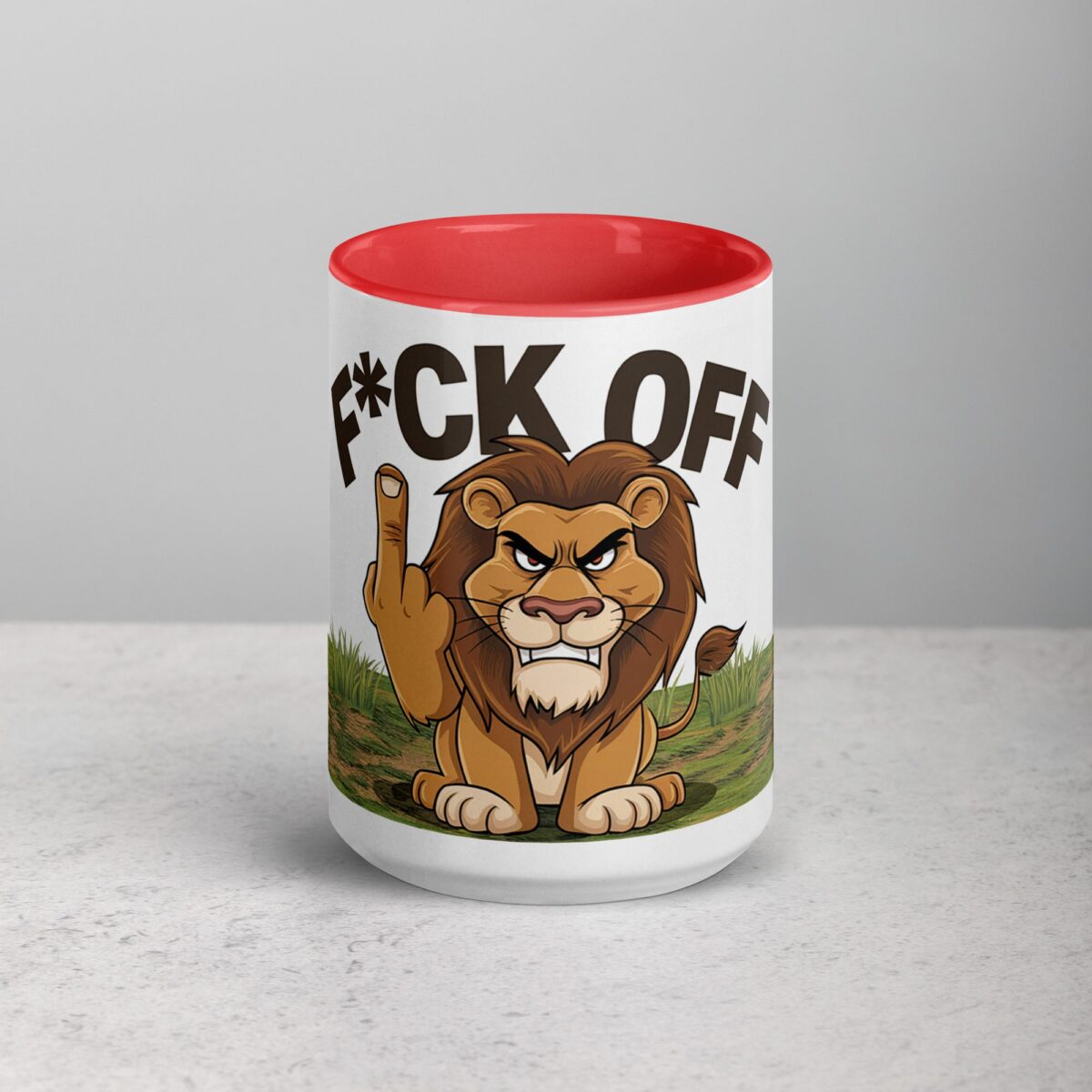 Middle Finger Lion Coffee Mug & Tea Cup - Image 10